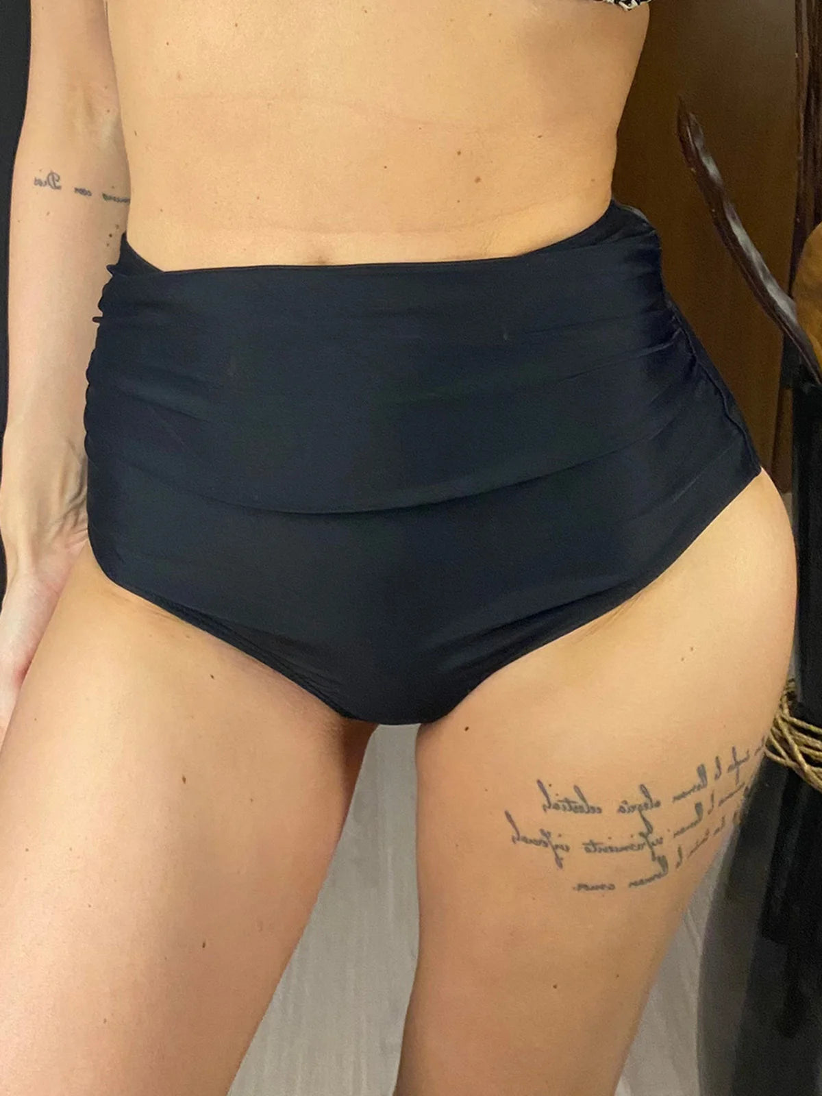 Scrunch Bikini Bottom | High Waist Brazilian Thong Style