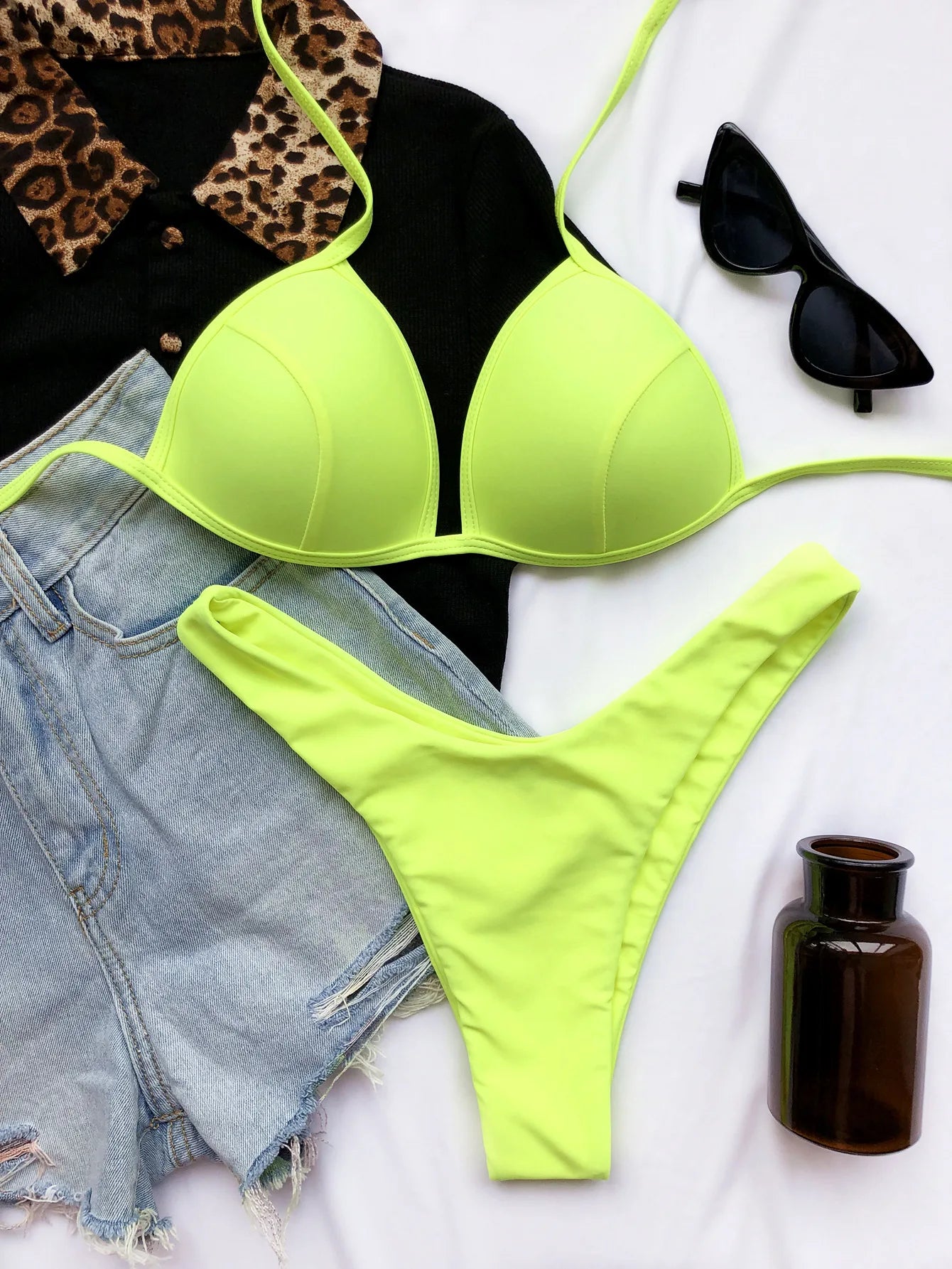 Sexy Triangle Bikini — Hard Cup, Micro Two-Piece Swimwear.