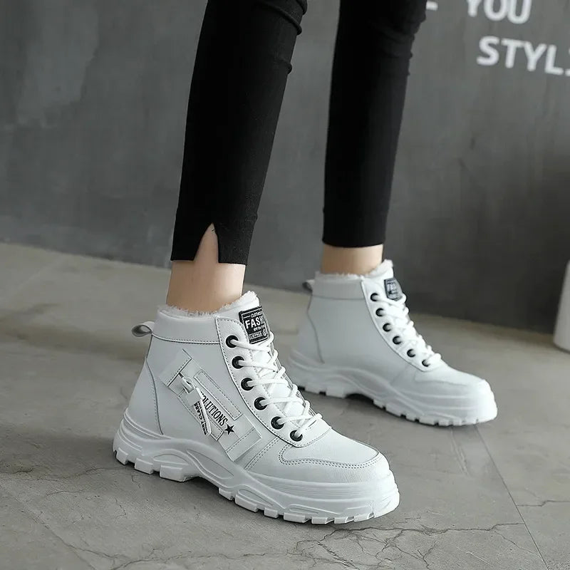 Winter Snow Boots for Women Casual High-top Shoes Warm Womens Sneakers Platform Ankle Boots Plus Size 45 Zapatillas De Mujer New