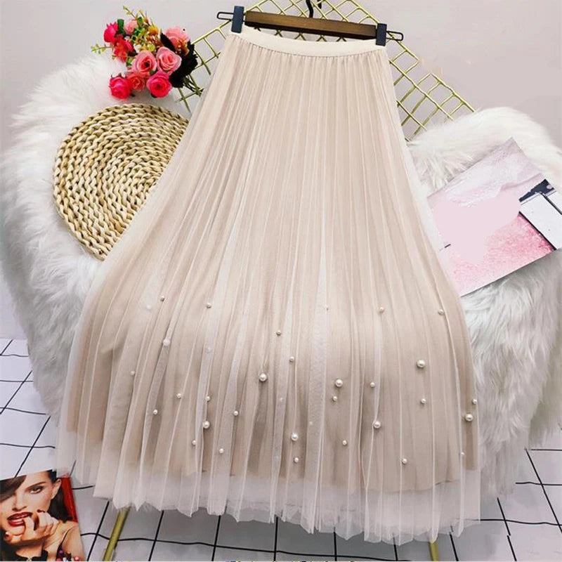 Rimocy Korean Elastic High Waist Pleated Skirt Woman Black Gray Short A-Line Skirts for Women 2023 Summer Jk Uniform Mini Skirt