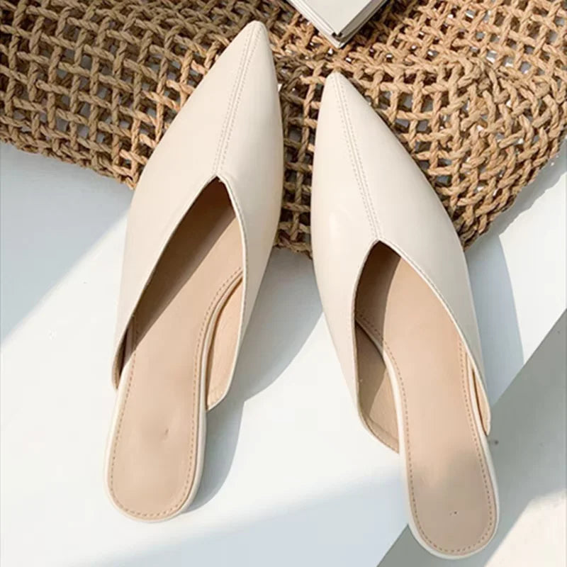 Retro Korean-Style Flat Shoes 2023 – Long Toe Seam, Closed Design