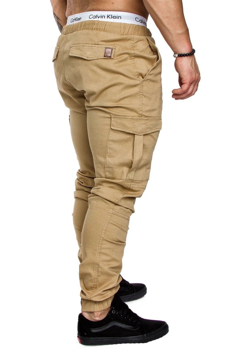 New Tooling Multi Pocket Trousers Men's Cargo Pants Woven Fabric Casual Safari Style Joggers Men