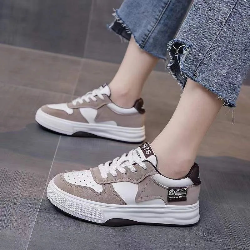 Summer Women's Small White Shoes 2024 New Thick Bottom Black Flat Ladies Sneakers Summer Fashion Anti-slip Women's Casual Shoes