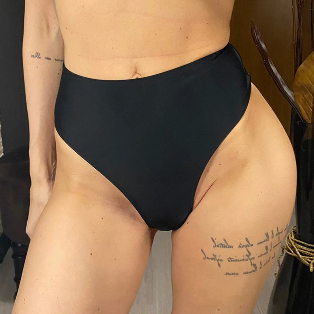 Scrunch Bikini Bottom | High Waist Brazilian Thong Style