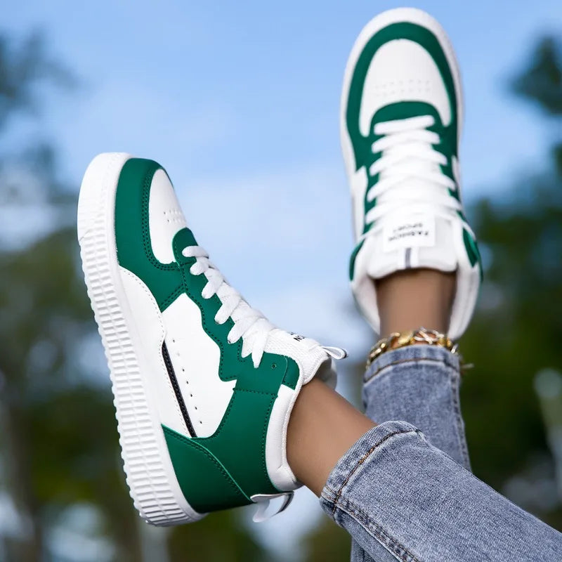Women’s high-top sneakers, lightweight and durable. Sporty style.