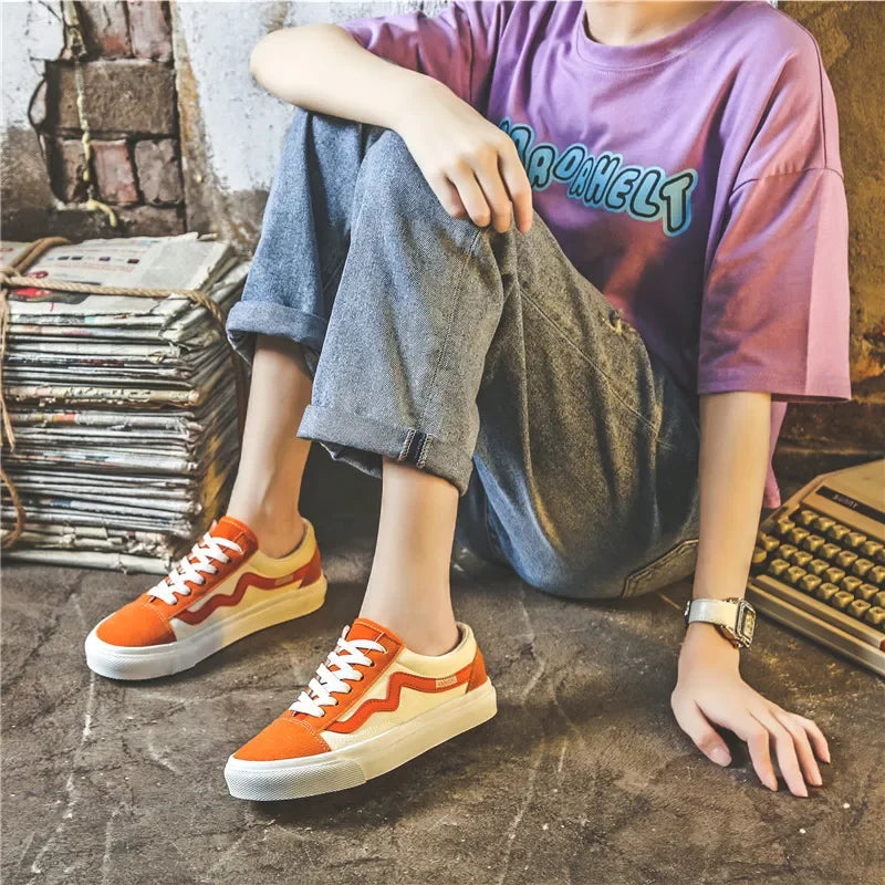 Casual women’s sneakers, comfy and breathable. Korean Vans style.