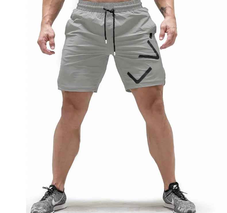 Men's Summer Fitness Sports Training Running Shorts Gym Muscle Man Casual Breathable Quick Dry Workout Bodybuilding Short Pants