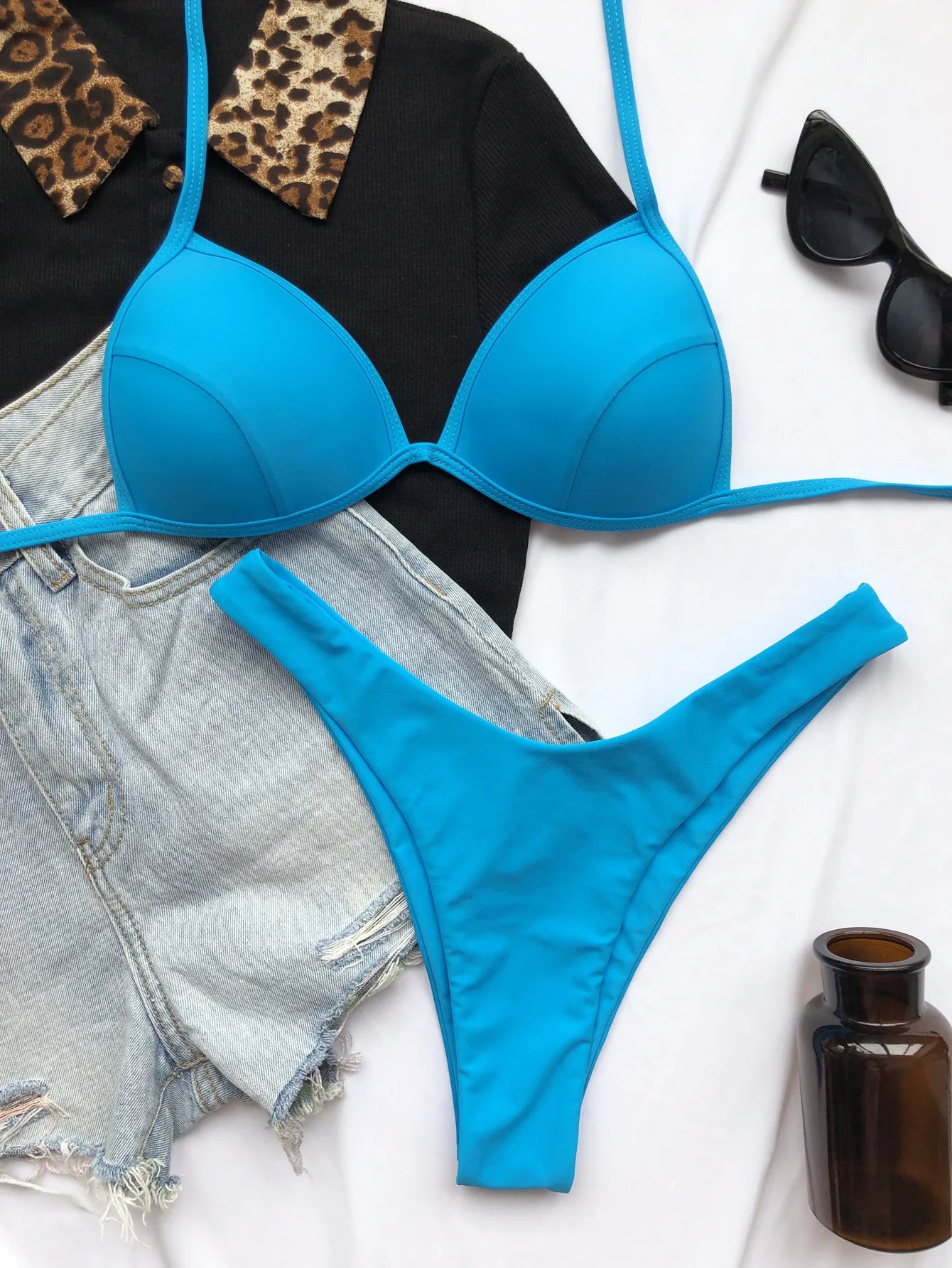 Sexy Triangle Bikini — Hard Cup, Micro Two-Piece Swimwear.