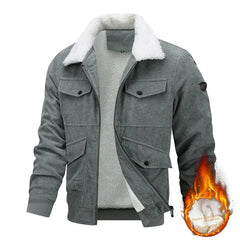 Men’s Corduroy Jacket – Thickened, warm, flocked lining, stylish and lightweight.