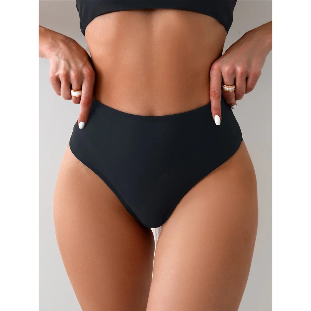 Scrunch Bikini Bottom | High Waist Brazilian Thong Style