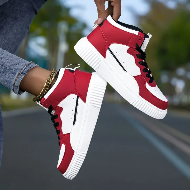 Women’s high-top sneakers, lightweight and durable. Sporty style.