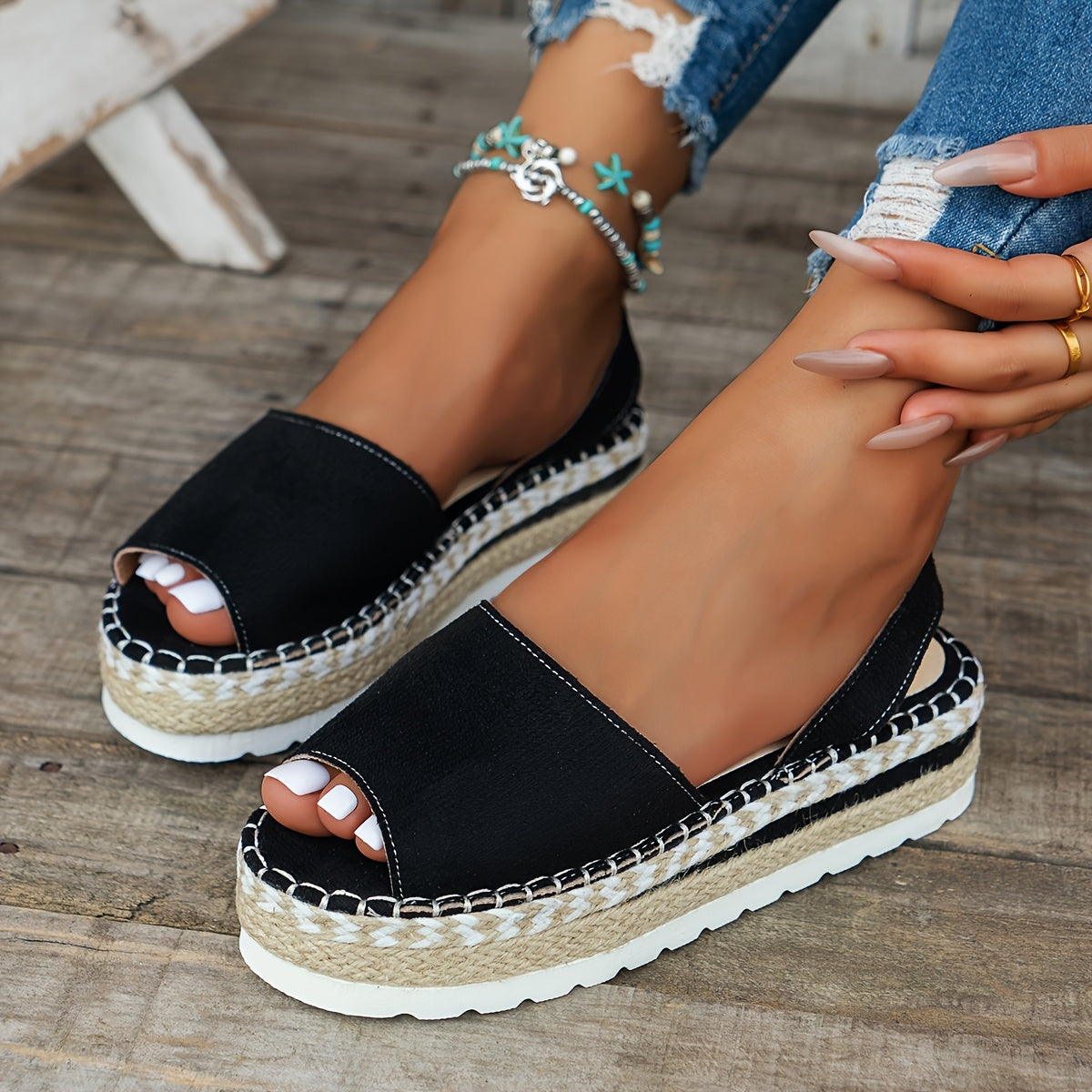Women's espadrille platform sandals – comfy, casual, and perfect for summer wear
