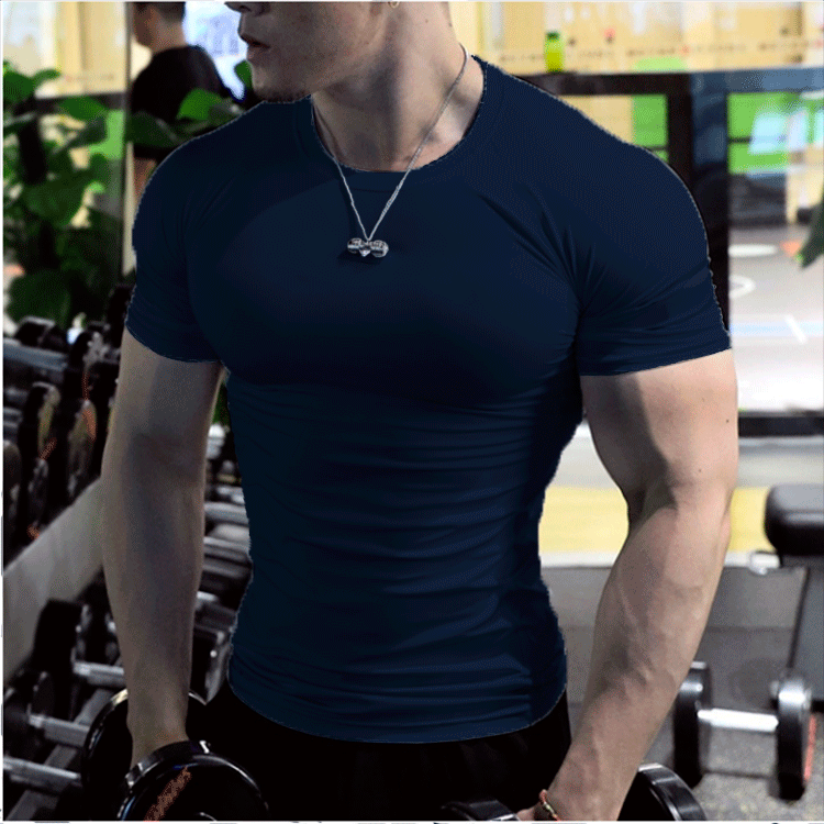 Camiseta de treino masculina, corrida, fitness, top