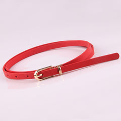 Sweater Thin Belt Ladies All-match Pin Buckle PU Small Belt