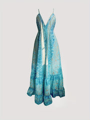 Vibrant blue floral maxi dress – breezy, bold, and perfect for spring and summer