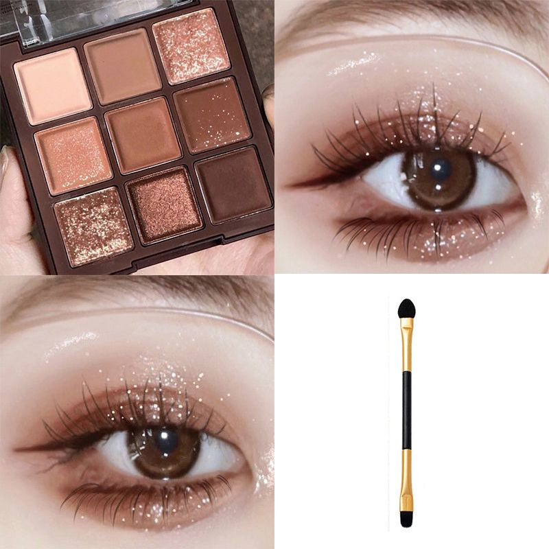 Chocolate Jiugongge Grid Earth Color Pure Nude Maquiagem Sombra para os olhos Prato