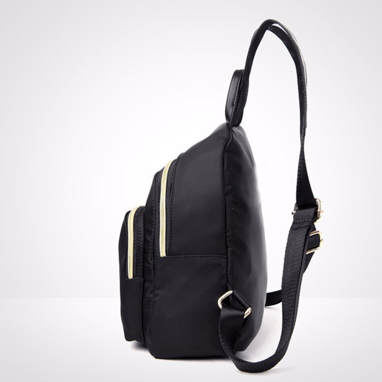 Mochila de nylon impermeável casual da moda feminina