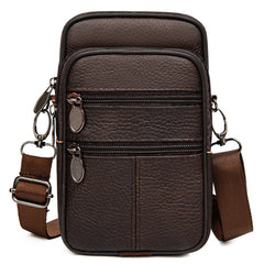 Real Cowhide Mobile Phone Multi-functional Casual Cross-body Bag Small