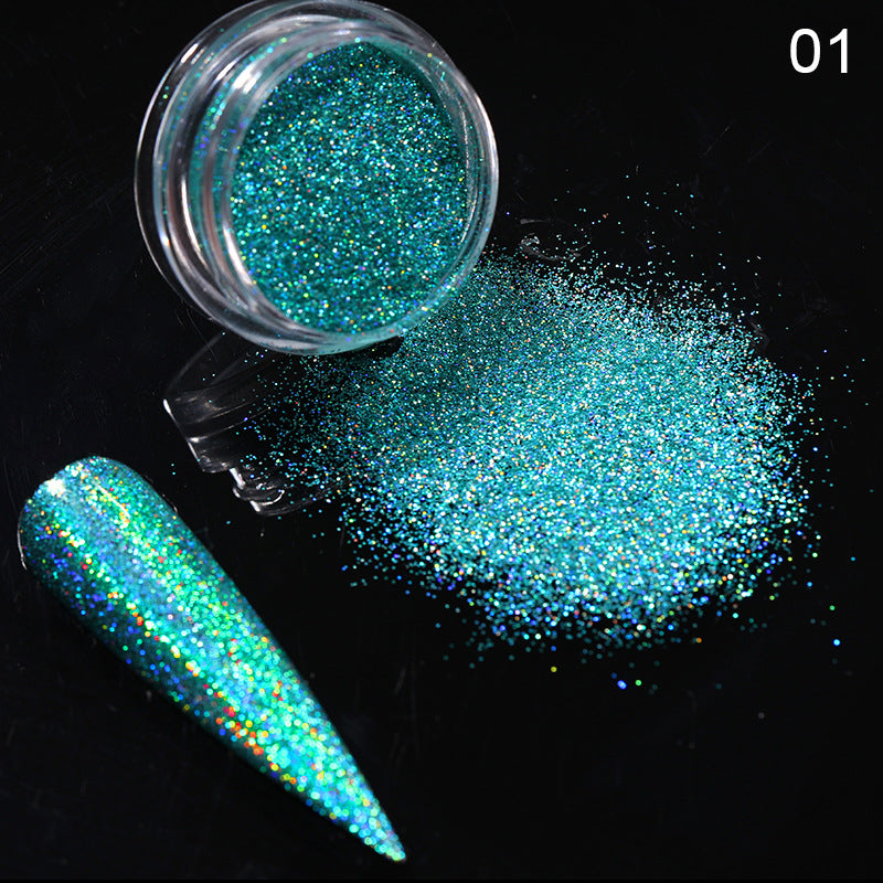 Aurora Magic Nail Powder Glitter para unhas