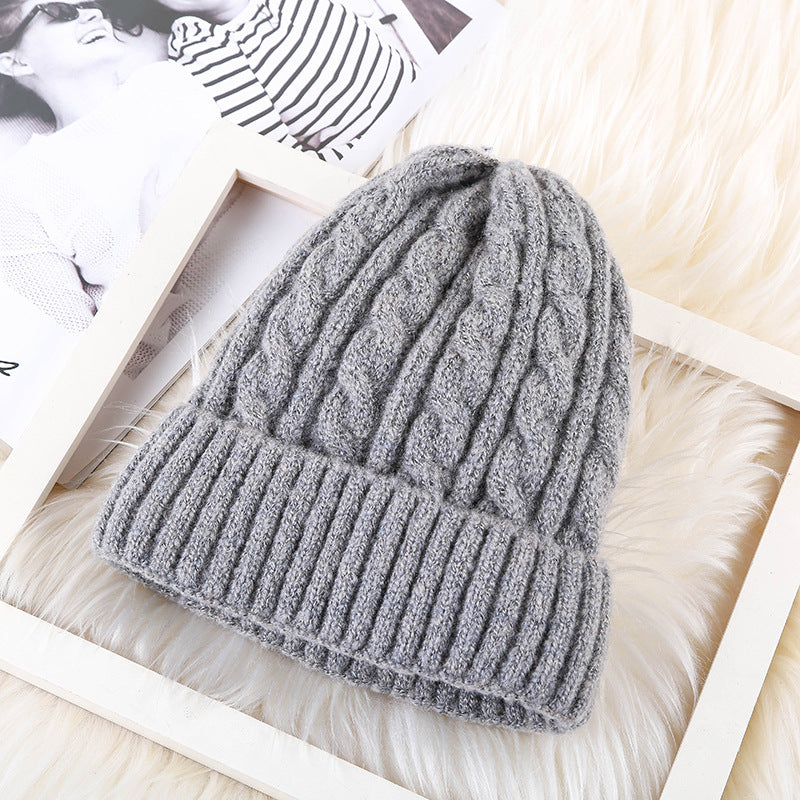 Gorro de lã feminino de inverno Mohair