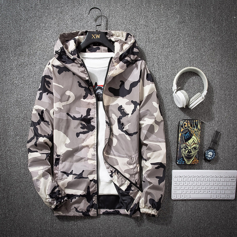 Jaqueta camuflada masculina primavera e outono nova jaqueta masculina