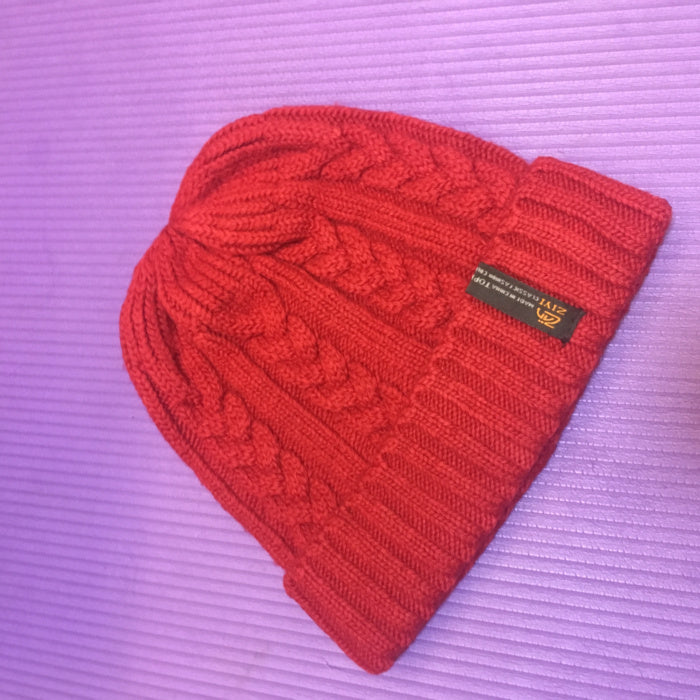 Gorro de lana grueso y cálido de moda para mujer que combina con todo