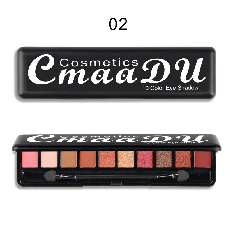 Paleta de sombras peroladas matte criativa de 10 cores