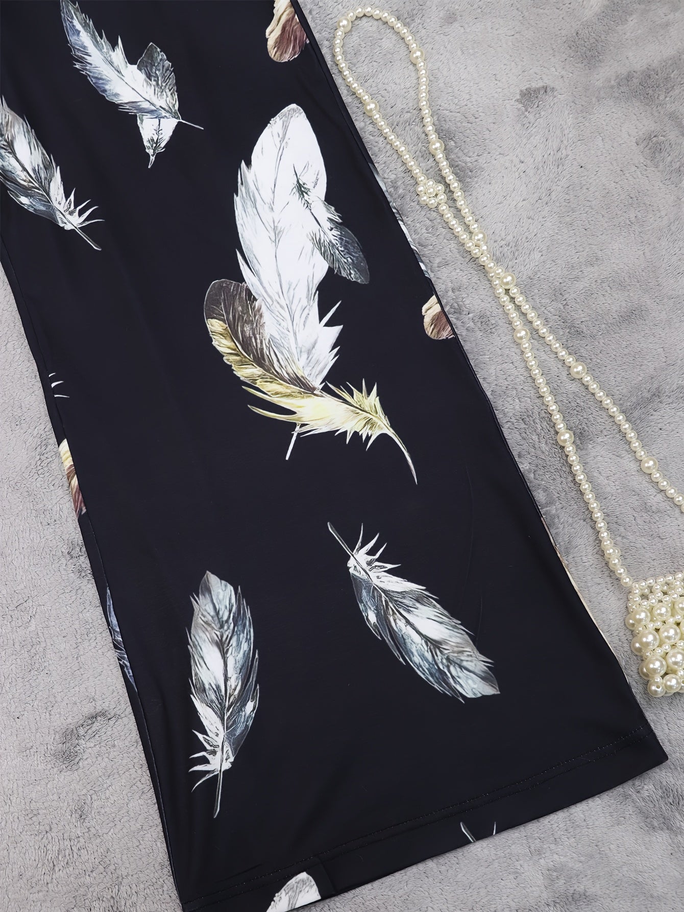 LN1433 New Summer Bohemian Print Strap Top Beach Vacation Style Women's Pants Set