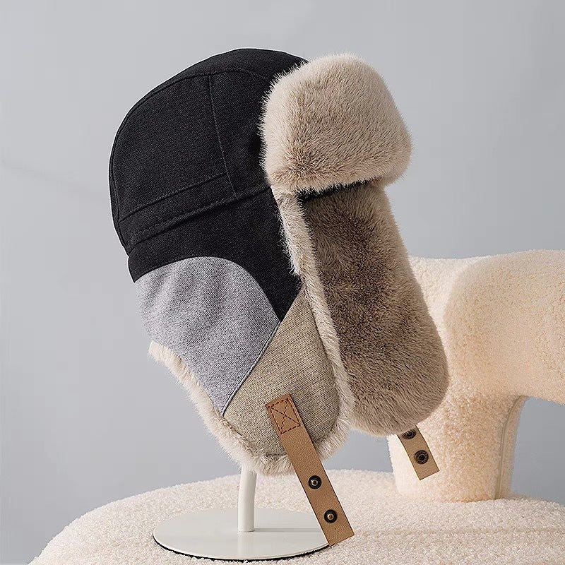 Ushanka - Gorro de equitación unisex resistente al frío con forro polar cálido