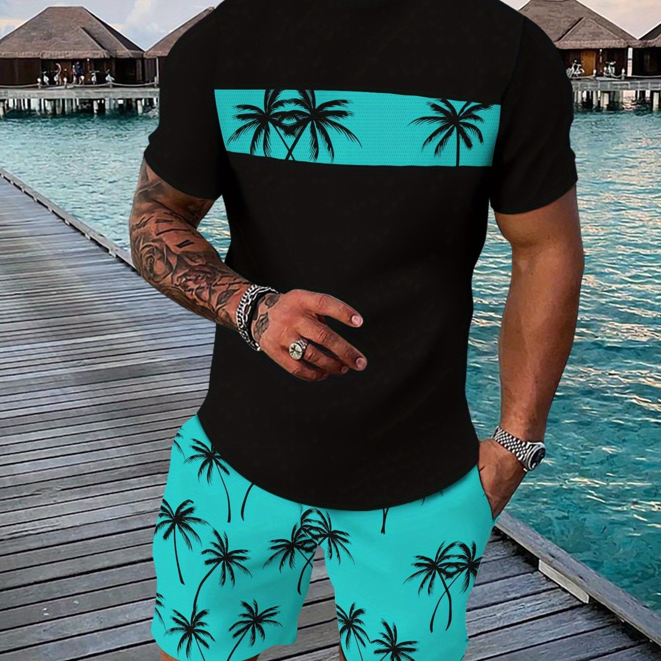 Stay cool and comfortable – breathable beach set perfect for summer days and vacations.
