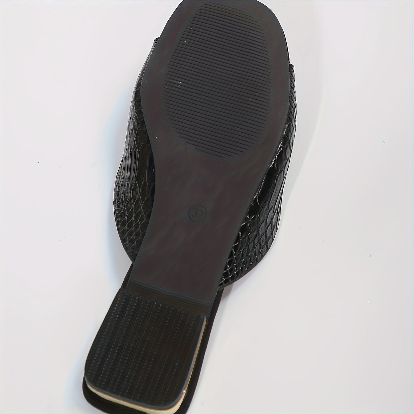 Women’s Chunky Low Heel Sandals – Fashionable Square Open Toe Slip-Ons, Perfect for Dressy Looks