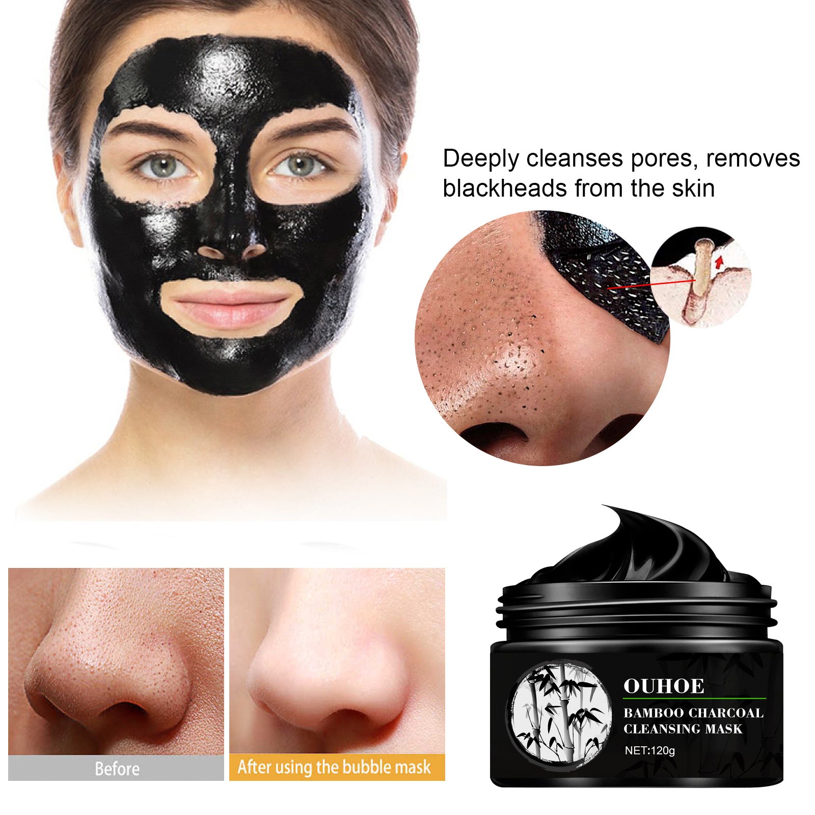 Mascarilla exfoliante para puntos negros que limpia y reduce los poros