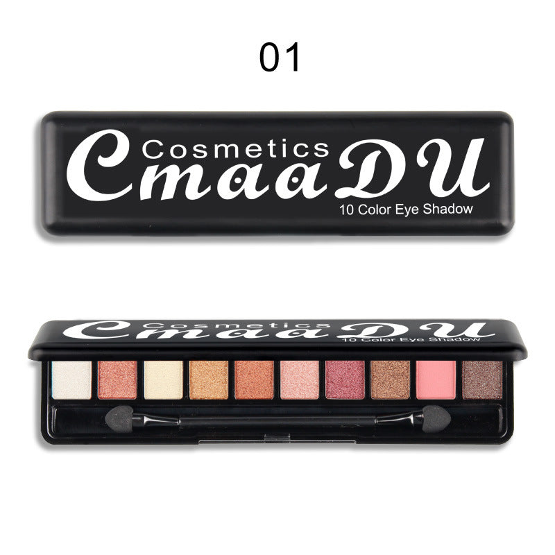 Paleta de sombras peroladas matte criativa de 10 cores