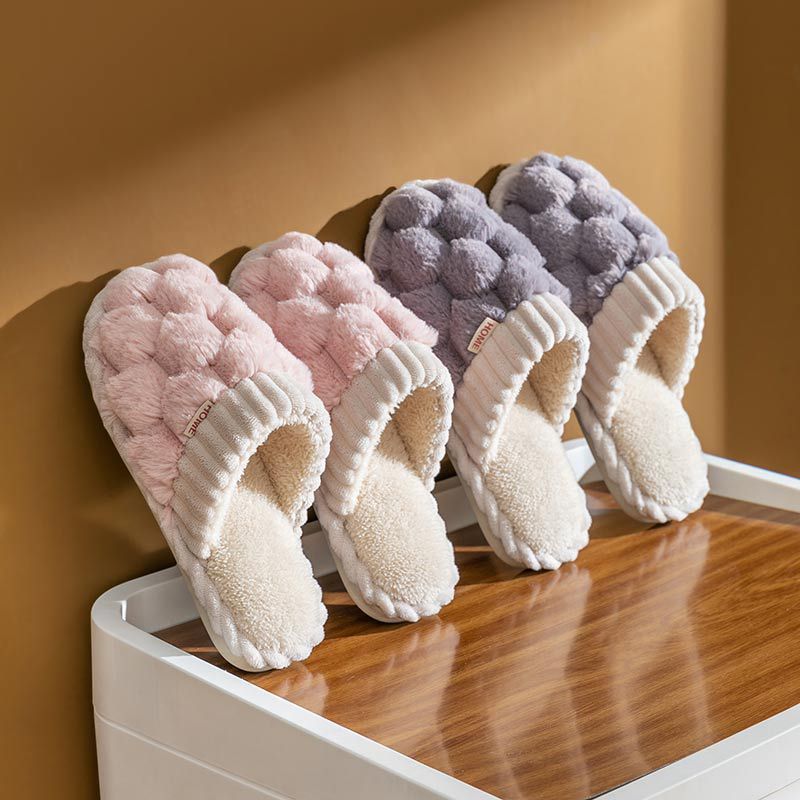 Pantufas de Algodão Femininas Inverno Casa