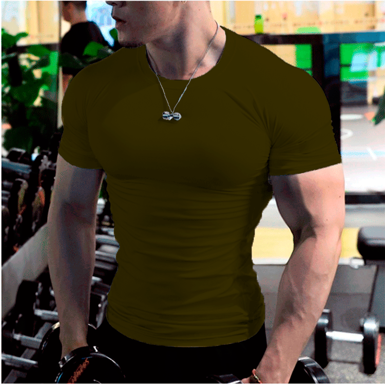 Camiseta de treino masculina, corrida, fitness, top