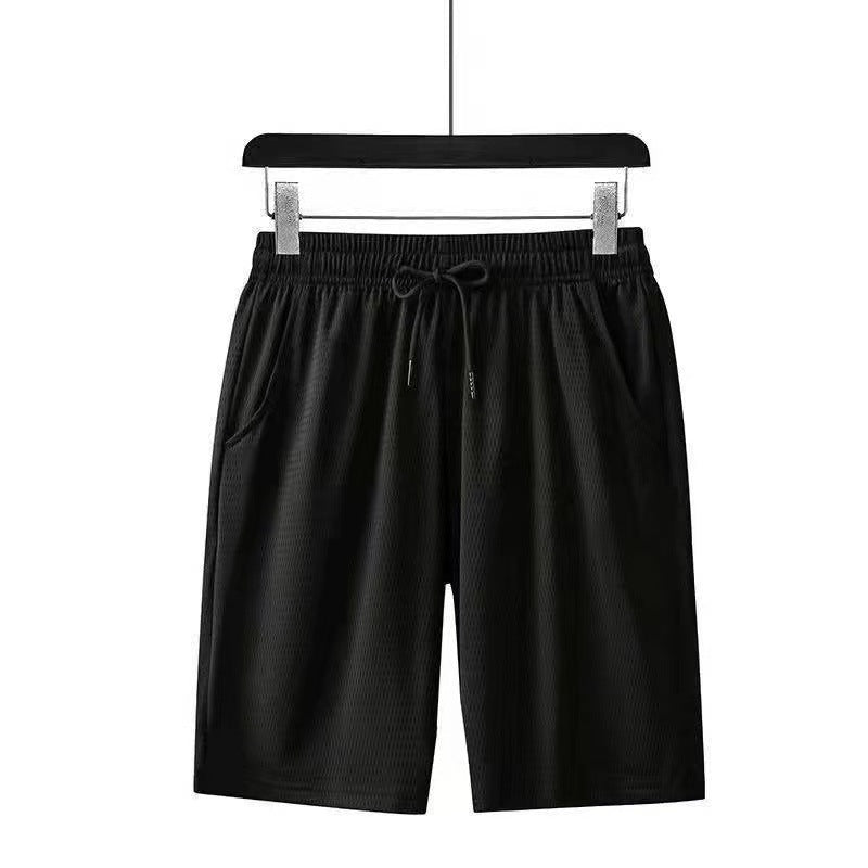 Pantalones cortos casuales de verano para hombre con malla de hielo