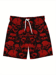 Own the waves – bold skull print swim shorts made for beach days and chill vibes.