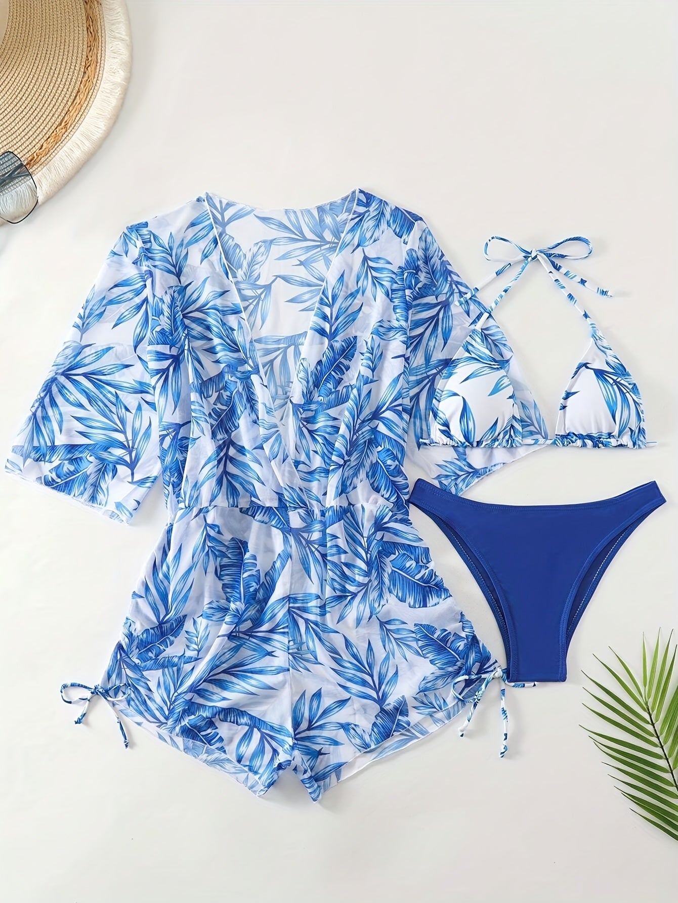 Women's Leaf Print Bikini Set