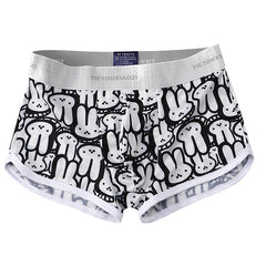 Cueca boxer masculina personalizada com estampa nude e seda gelada