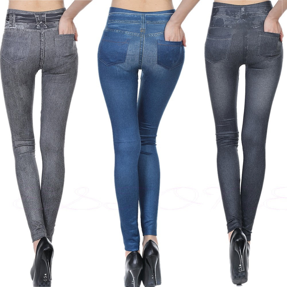 Leggings de cintura alta - Leggings jeans