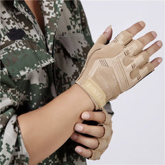 Guantes de medio dedo para entrenamiento de combate al aire libre antideslizantes SEAL Free Soldier