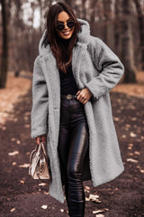 Elegant Plush Teddy Coat – Autumn & Winter